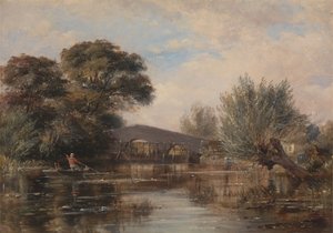 Godstow Bridge lähellä Oxfordia 作： Edward William Cooke