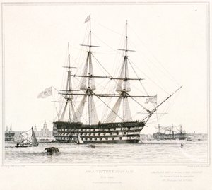 HMS「ヴィクトリー」、ファーストレート 作： Edward William Cooke