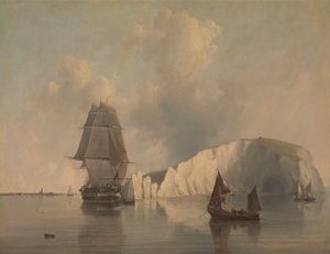 オフ・ザ・ニードルズ、ワイト島 作： Edward William Cooke