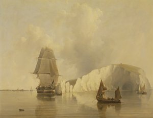 針を離れて、ワイト島 作： Edward William Cooke