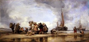 シェベニンゲンビーチ 作： Edward William Cooke