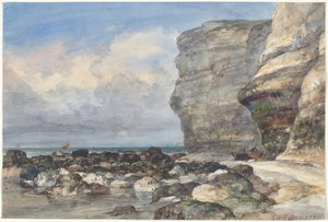 ロッキービーチとフェカンの断崖 作： Edward William Cooke
