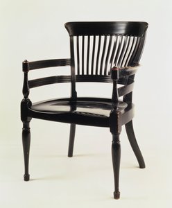 ジェームズペドル製アームチェア、c.1880（エボナイズドウッド）