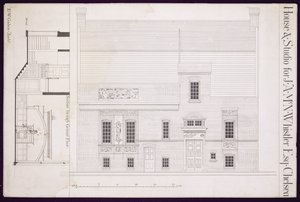 JAM Whistler Esq、ChelseaのHouse und Studioのデザイン、c.1877-78（176477も参照） 作： Edward William Godwin