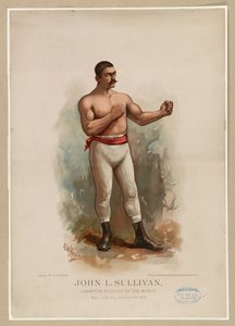 ジョン・L・サリバン、世界チャンピオンの拳士、c。 1883年（クロモリトグラフ） 作： Edward Windsor Kemble