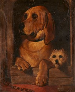 尊厳と厚かましさ（キャンバスに油彩） 作： Edwin (after) Landseer