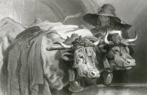 ジュネーブのタンクにいる牛たち（彫刻 作： Edwin (after) Landseer