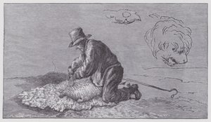 羊の毛刈り 作： Edwin (after) Landseer