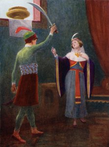 彼は大怒りで剣を手に持った 作： Edwin Arthur Norbury
