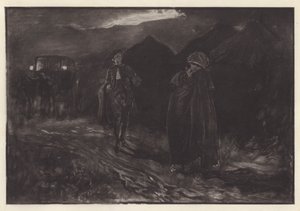 Oliver Goldsmith による She Stoops to Conquer のイラスト (litho) 作： Edwin Austin (after) Abbey