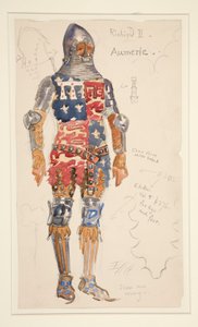 Aumerle (武装)、Henry Irving の衣装スケッチ