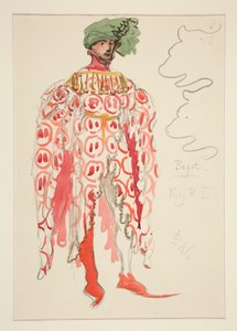 バゴー、ヘンリー・アーヴィングの衣装スケッチ 作： Edwin Austin Abbey