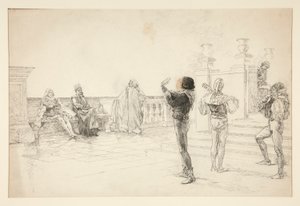 バルタザールは次のように歌います。 作： Edwin Austin Abbey