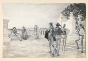 バルタザールは次のように歌います。 作： Edwin Austin Abbey