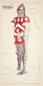 バークレー、ヘンリー・アーヴィングの衣装スケッチ 作： Edwin Austin Abbey