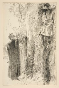 ビロンと王、第 4 幕第 3 場、愛より 作： Edwin Austin Abbey