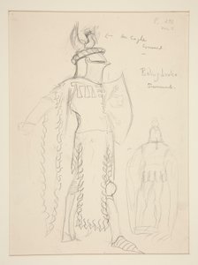 Bolingbroke (トーナメント シーン)、Henry Irving の衣装スケッチ 作： Edwin Austin Abbey