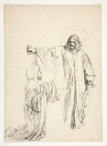 キリストとマグダラのマリア 作： Edwin Austin Abbey