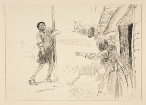 Christopher Sly、Introduction、Scene ii、Taming of the Shrew のイラスト 作： Edwin Austin Abbey