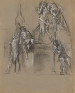 鉱山労働者の構成に関する研究 作： Edwin Austin Abbey