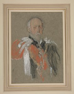 エドワード 7 世の戴冠式の肖像画: シュレスヴィヒ ホルシュタインのクリスチャン王子 作： Edwin Austin Abbey