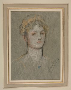 エドワード 7 世の戴冠式の肖像画: バッテンベルクのヴィクトリア ユージニア王女 作： Edwin Austin Abbey