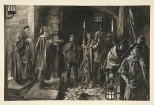 Dogberry と時計を持った仲間たち - 第 3 幕、第 3 場、大騒ぎ 作： Edwin Austin Abbey