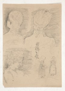 彫刻の胸像の描画 作： Edwin Austin Abbey