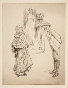 フィギュア シーン、お勉強 作： Edwin Austin Abbey