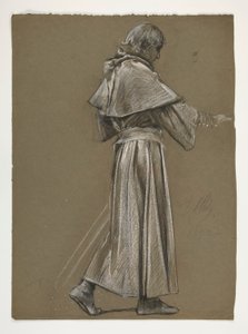 アーサー王のフィギュアスタディ 作： Edwin Austin Abbey