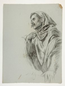 アーサー王のフィギュアスタディ 作： Edwin Austin Abbey