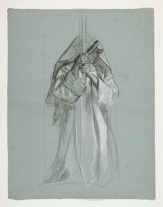 The Quest of the Holy Grail (1901 年に完成したボストン公立図書館のための 15 の絵画シリーズの 2 番目) からのランスロット卿とボールス卿の服装のガラハッドと彼の拍車の図の研究
