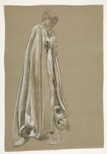 The Quest of the Holy Grail (1901 年に完成したボストン公立図書館のための 15 枚の絵画のシリーズ) から、Galahad の幼少期 (?) のフィギュア研究 作： Edwin Austin Abbey