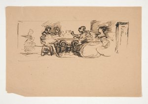 テーブルの数字 - 正体不明の図 作： Edwin Austin Abbey