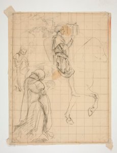 馬に乗ったガラハッド：研究 作： Edwin Austin Abbey