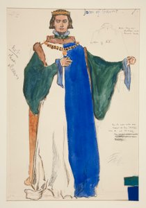 ジョン・オブ・ゴーント、ヘンリー・アーヴィングの衣装スケッチ 作： Edwin Austin Abbey