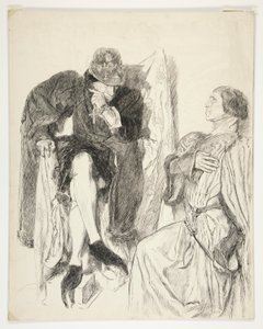 国王ルイ 11 世 - 第 3 幕、シーン III、ヘンリー 6 世王 (パート III) 作： Edwin Austin Abbey