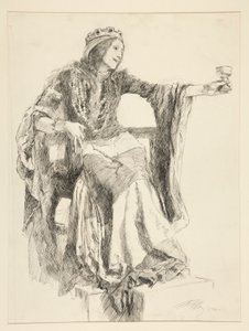 Lady Macbeth, Act III.scene iv, Macbeth 作： Edwin Austin Abbey