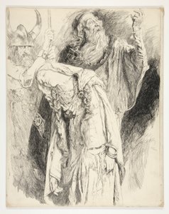 コーディリアが腕の中で死んでいるリア、第 5 幕、第 3 場、リア王 作： Edwin Austin Abbey