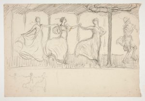 踊る女性の列 - (未確認イラスト) 作： Edwin Austin Abbey