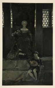マリアナと少年の歌 - 第 3 幕、第 1 場、尺には尺を 作： Edwin Austin Abbey