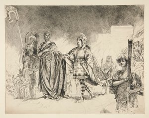 テセウスとヒッポリュテーの結婚の朝 (.1036 の研究) 作： Edwin Austin Abbey