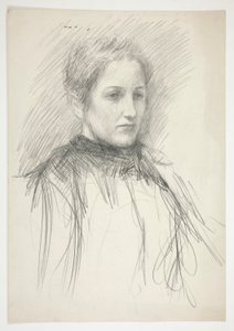 若いアビー夫人の肖像 (?) 作： Edwin Austin Abbey