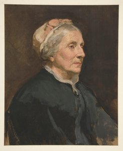 年配の女性の肖像（身元不明のシッター） 作： Edwin Austin Abbey