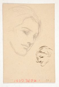正体不明の女性の肖像画 作： Edwin Austin Abbey