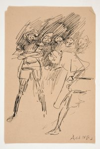 Act IV、Scene III、すべての予備スケッチ 作： Edwin Austin Abbey