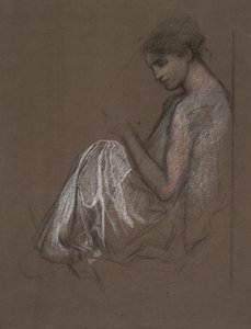 座っている女性像。 作： Edwin Austin Abbey