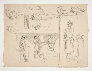 図研究シート 作： Edwin Austin Abbey