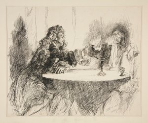 高貴なパトロンのスケッチ 作： Edwin Austin Abbey