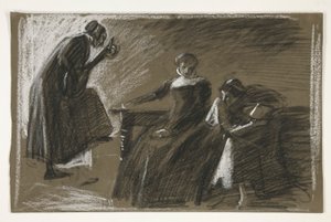 正体不明のシェイクスピア劇のスケッチ 作： Edwin Austin Abbey